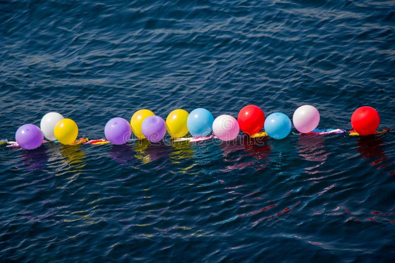 Balloons As Targets on Water Stock Photo Image of summer, floating