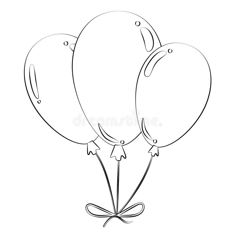 Balloons Outline Stock Illustrations – 11,389 Balloons Outline