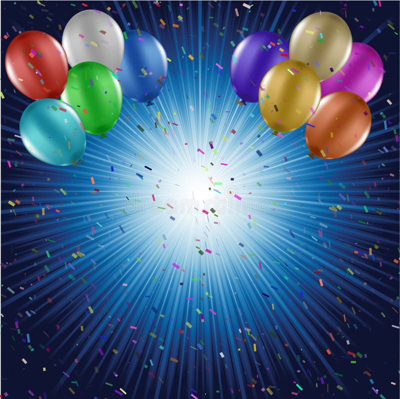 Balloons And Confetti Background Stock Image Image 25987471