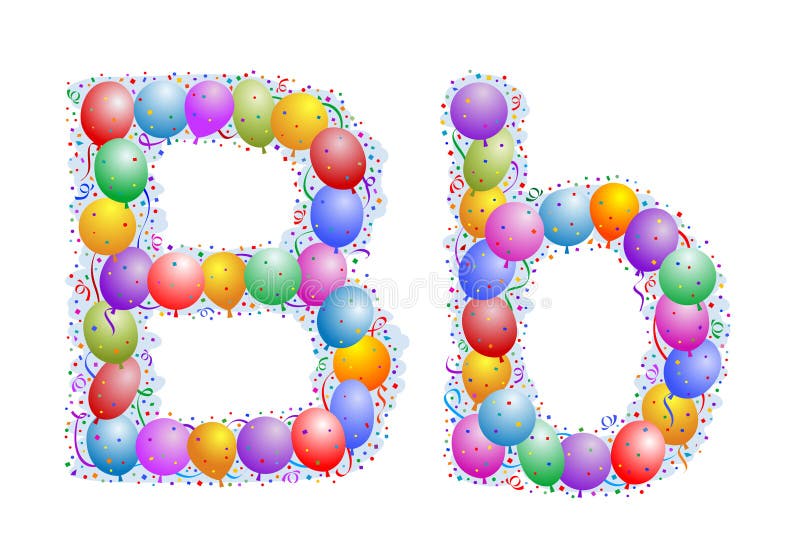 Balloons and Confetti Number 5 Stock Vector Illustration of count