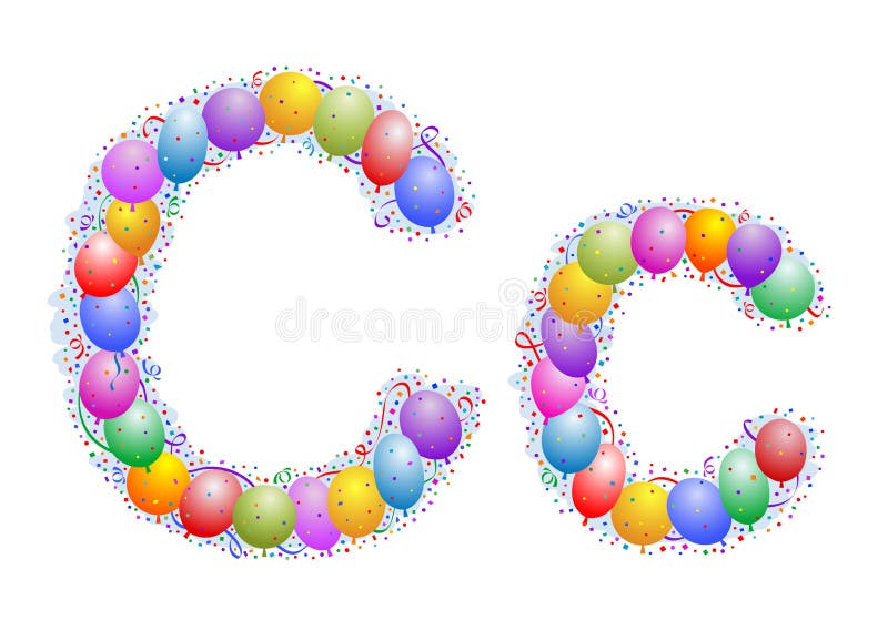 Balloons and Confetti Number 5 Stock Vector Illustration of count