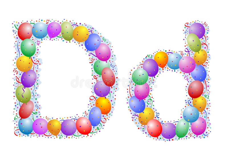 Balloons and Confetti Number 5 Stock Vector Illustration of count