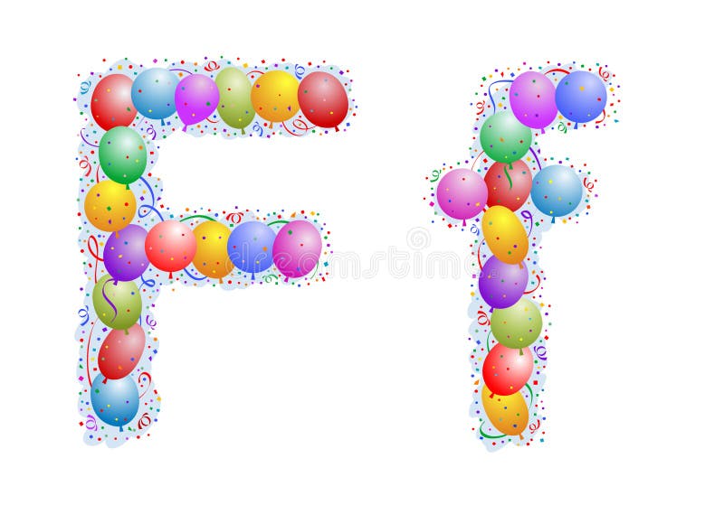 Balloons and Confetti Number 5 Stock Vector Illustration of count