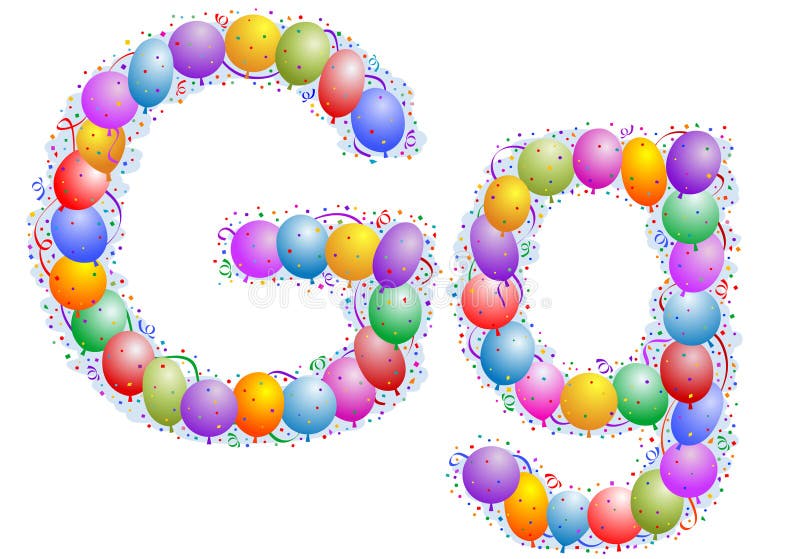 Balloons and Confetti Number 5 Stock Vector Illustration of count