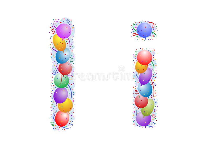 Balloons and Confetti Number 5 Stock Vector Illustration of count