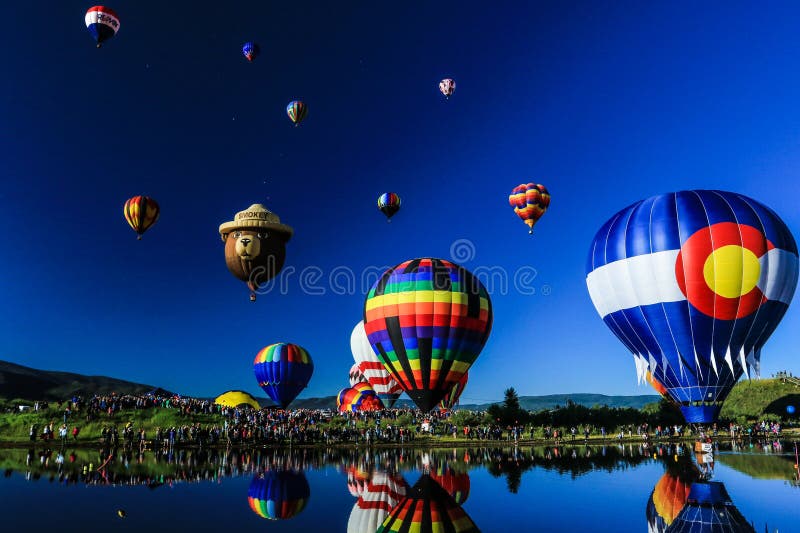 Annual Hot Air Balloon Rodeo in Steamboat Springs, CO. Annual Hot Air Balloon Rodeo in Steamboat Springs, CO.