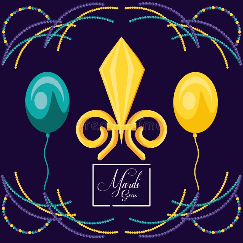 Balloons Helium of Mardi Gras Celebration Stock Vector - Illustration
