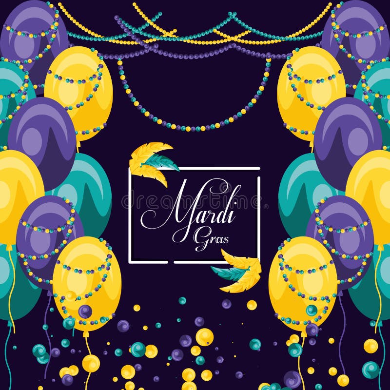 Balloons Helium of Mardi Gras Celebration Stock Vector - Illustration