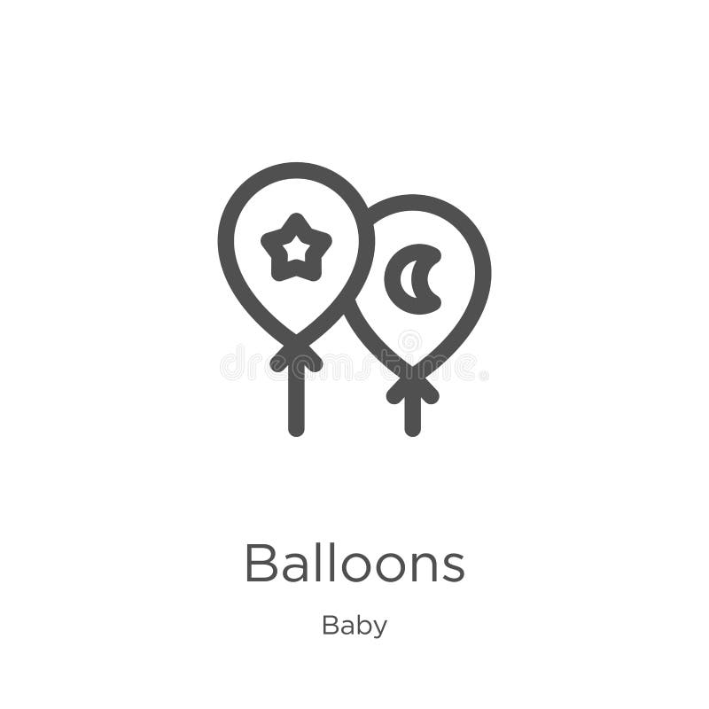 balloons icon vector from baby collection. Thin line balloons outline icon vector illustration. Outline, thin line balloons icon royalty free illustration balloons icon vector from baby collection. Thin line balloons outline icon vector illustration. Outline, thin line balloons icon royalty free illustration