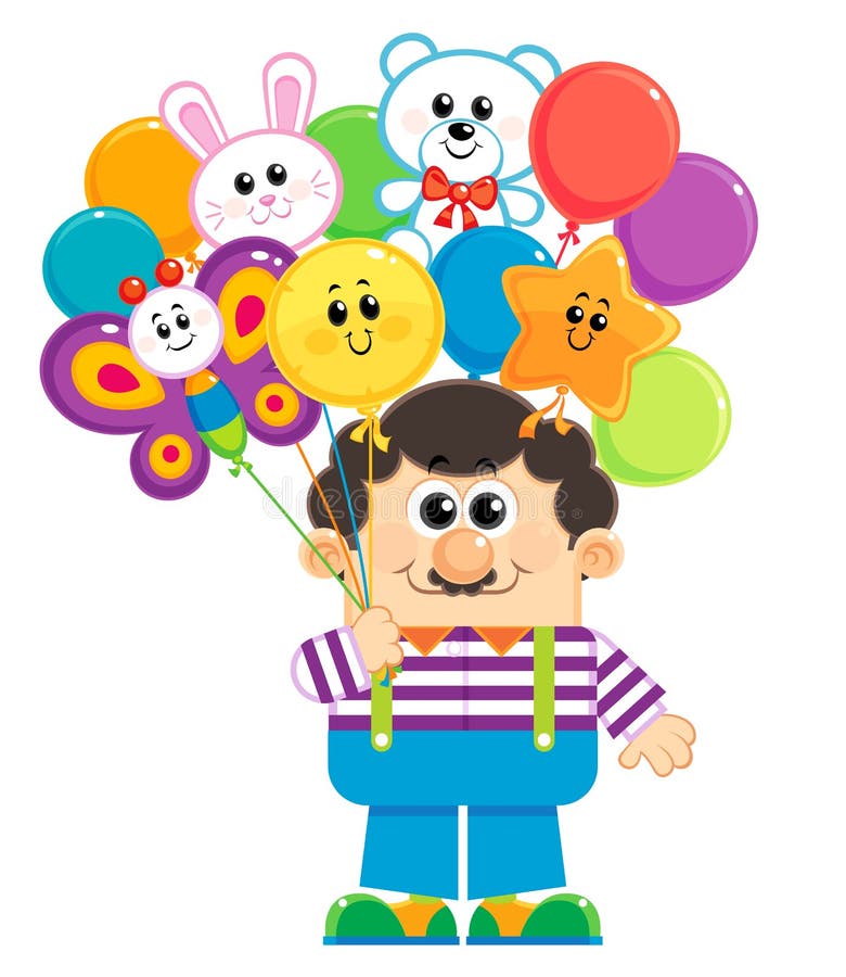 Balloons Seller stock vector. Illustration of eastern - 80571735