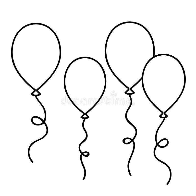 balloons outline stock illustrations  5090 balloons