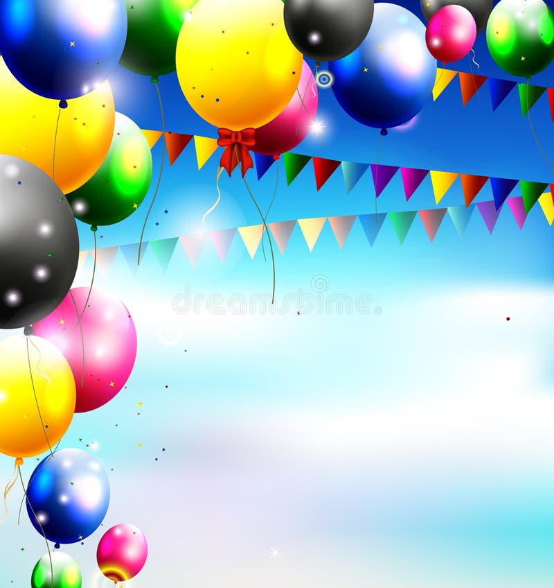 Sky Blue Birthday Background