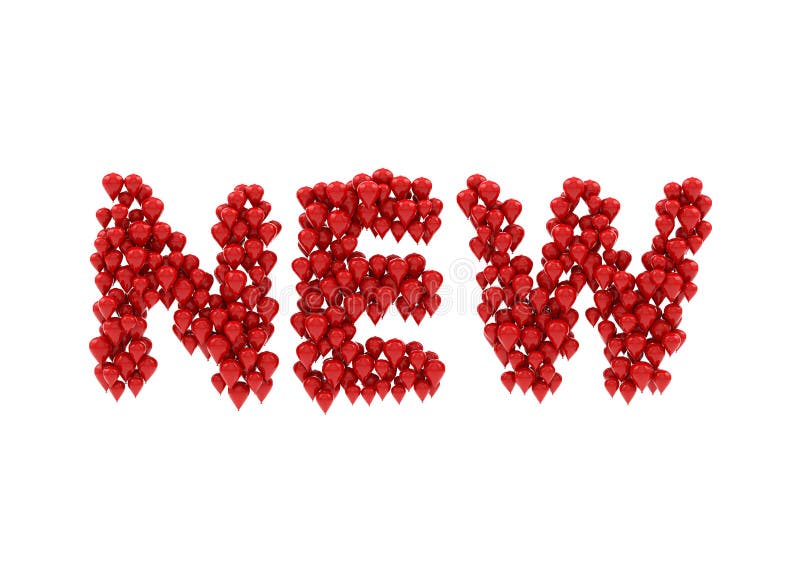 Balloons sort by new text shape royalty free illustration