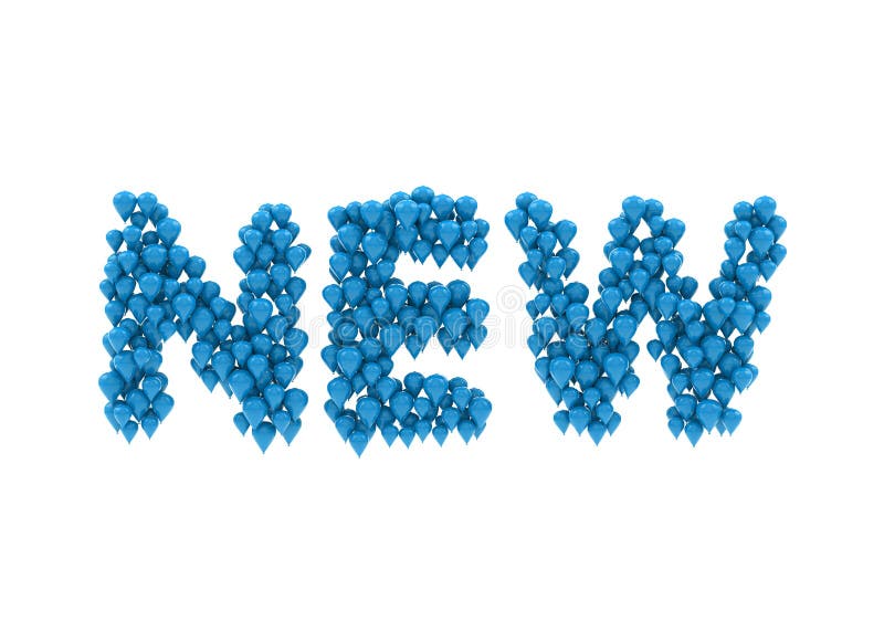 Balloons sort by new text shape royalty free illustration