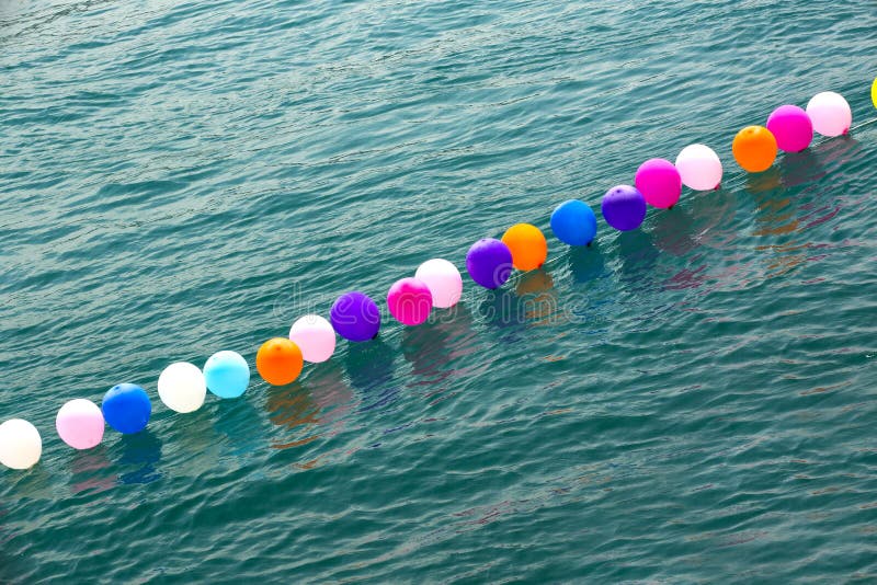 Balloons on the water stock photo. Image of balloon, outdoor 73120930