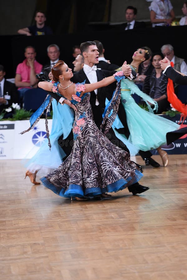 Ballroom Dance Couple, Dancing at the Competition Editorial Image ...
