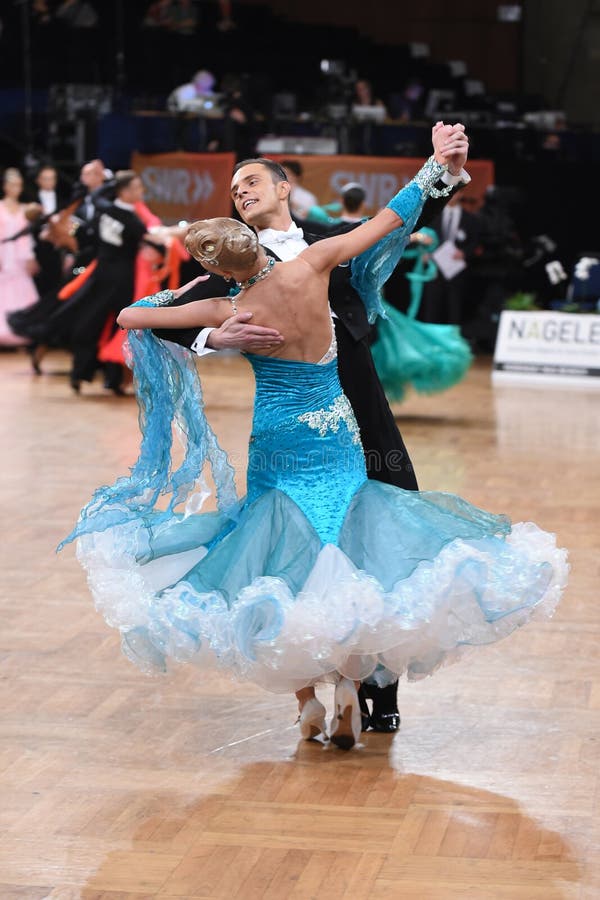 Ballroom Dance Couple Dancing At The Competition Editorial Stock Image