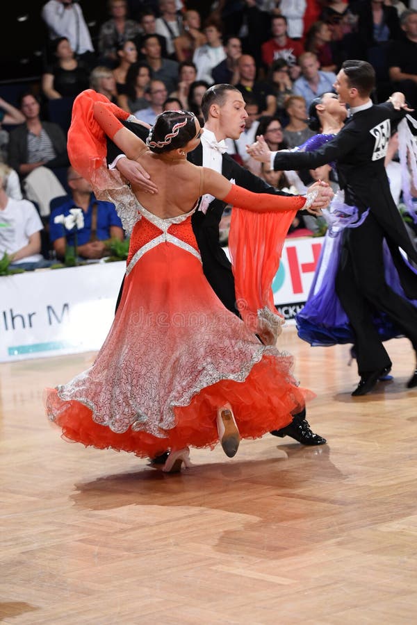 Ballroom Dance Couple, Dancing at the Competition Editorial Image ...