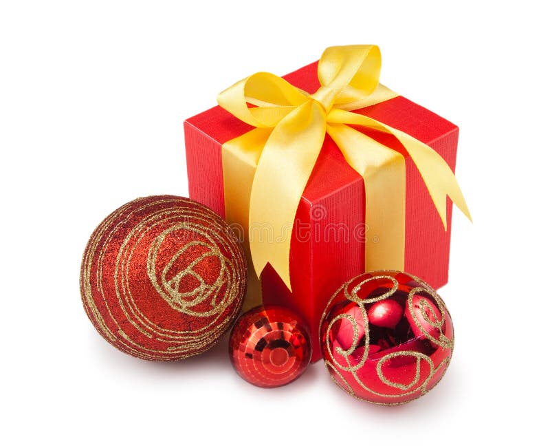 Balls&gift box-3 di Natale immagini stock libere da diritti Balls&gift box-3 di Natale immagini stock libere da diritti