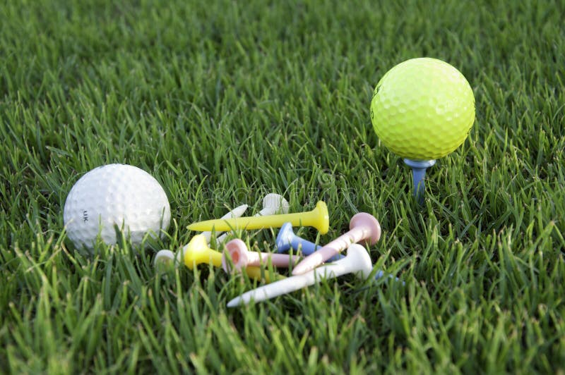 Balls of Golf White and Yellow. Stock Image Image of golfer, balls