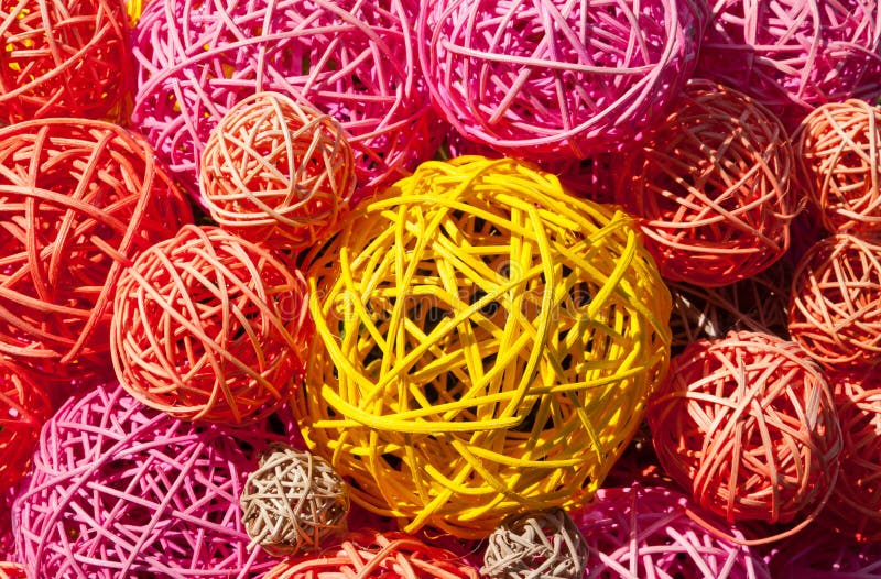 Balls of Thin Yarn for Knitting in Green, Purple and Yellow Stock Photo -  Image of texture, shape: 110349048