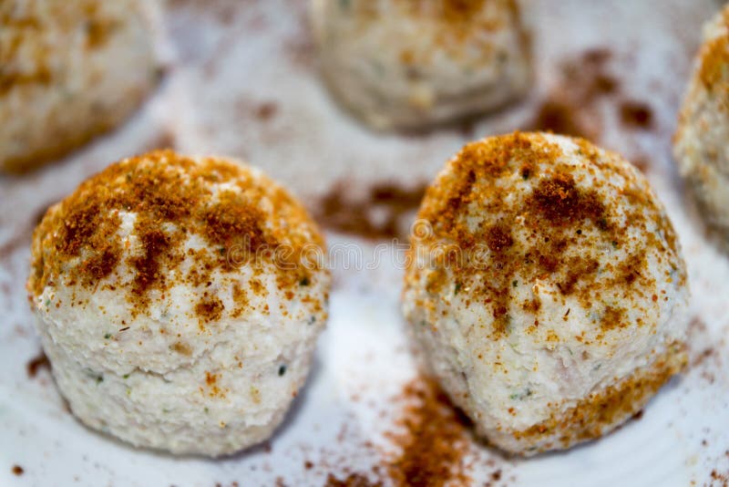 Balls of ricotta cheese stock photo. Image of plate, lunch 55932210