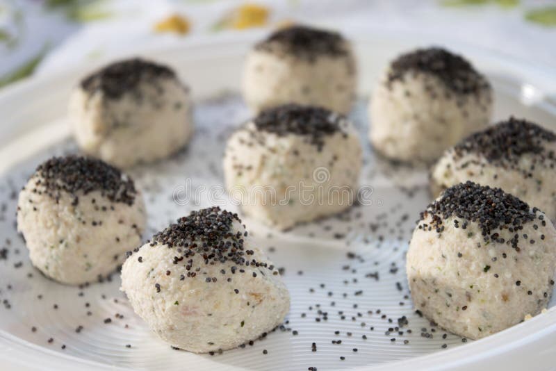 Balls of ricotta cheese stock photo. Image of ball, rissole 55932320