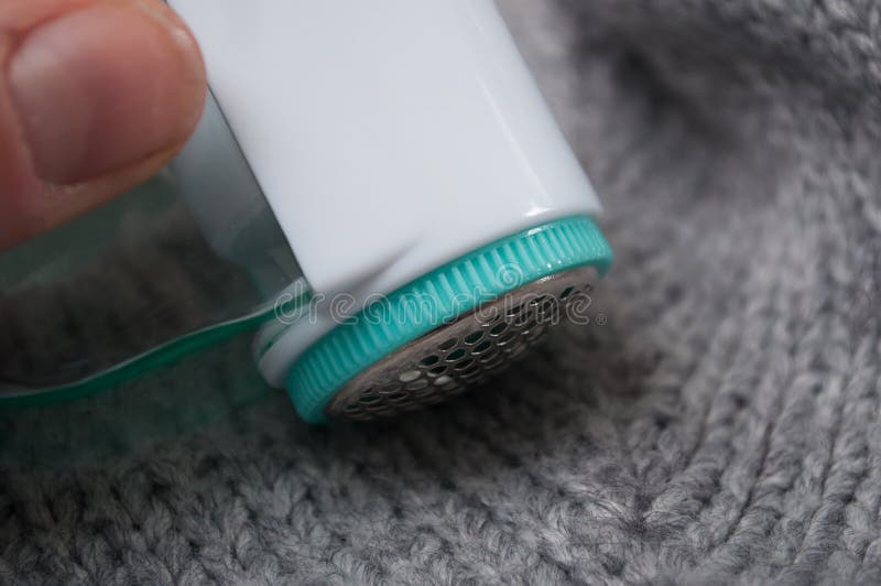 Balls shaving on woolen pullover stock image Balls shaving on woolen pullover stock image