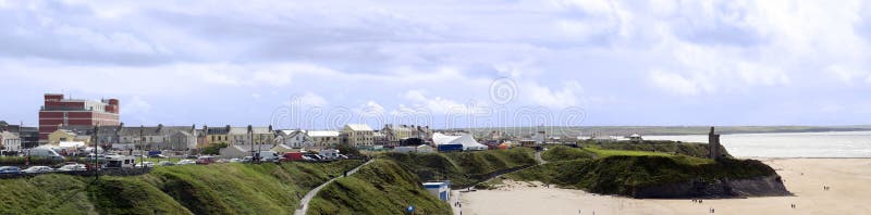 Ballybunion Town and Beach during Festval Stock Photo - Image of kerry