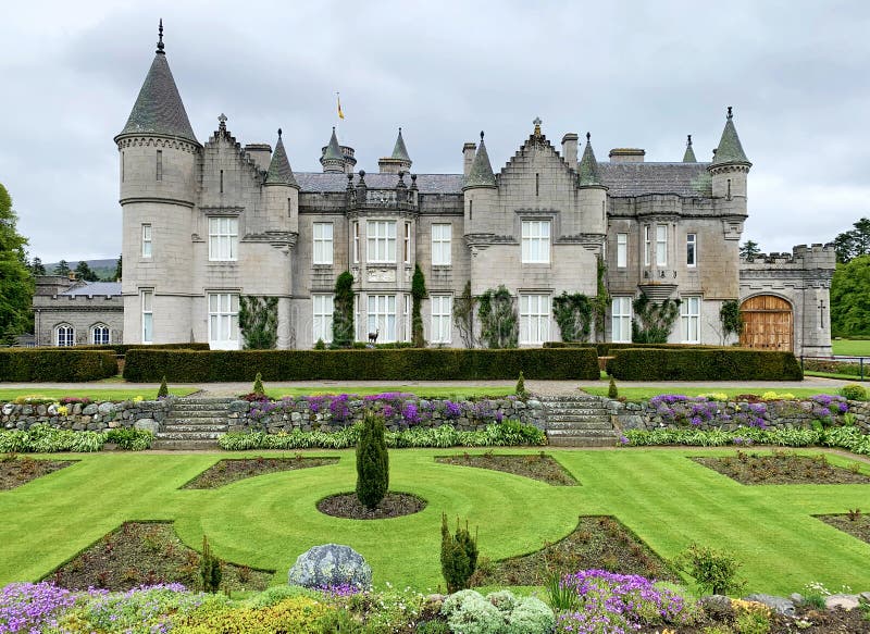 Balmoral Castle and the Sunken Garden Stock Image - Image of europe ...