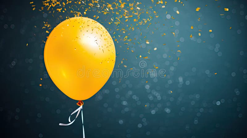 Balon bliski żółty royalty ilustracja
