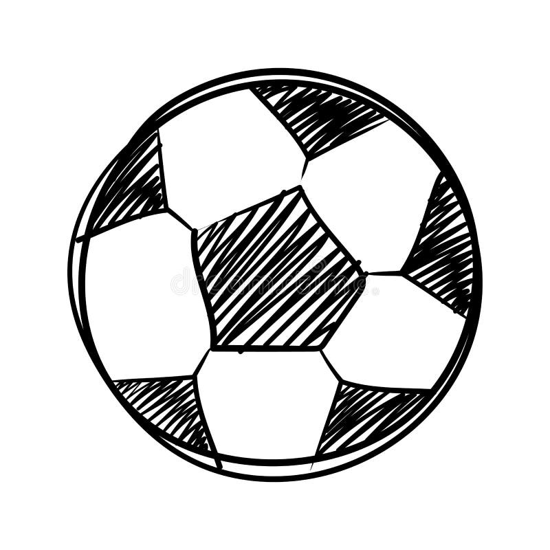 Dibujo Manual De La Pelota De Fútbol Ilustración Aislada Ilustración del  Vector - Ilustración de drenaje, imagen: 168697397