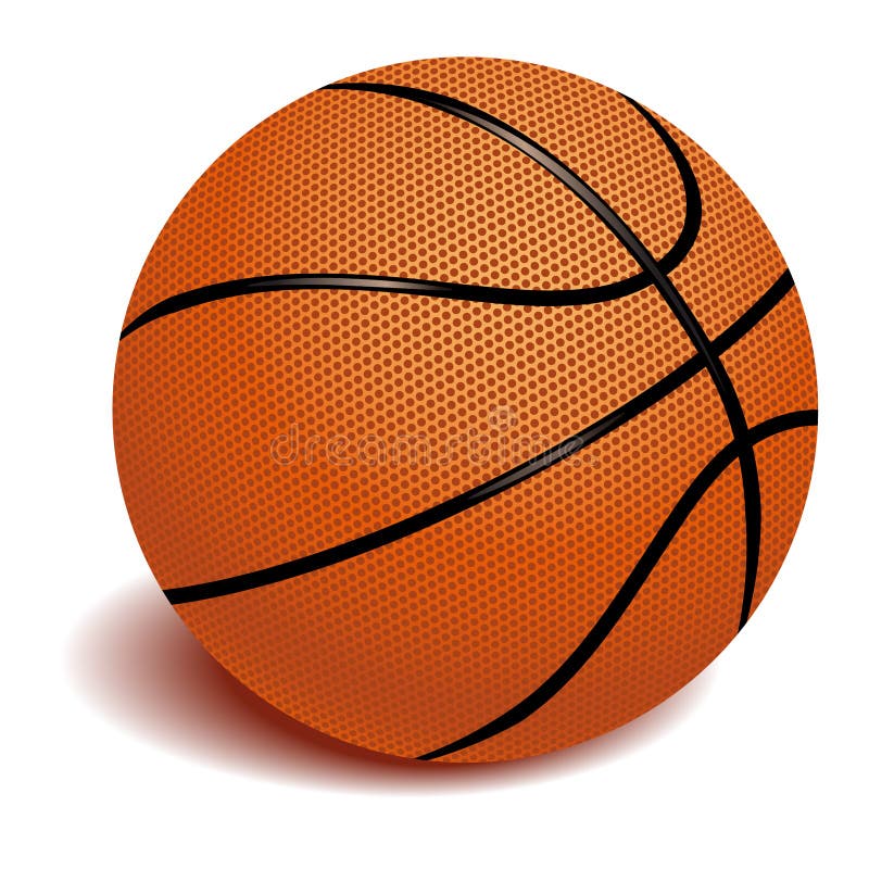 Baloncesto en el vector blanco ilustración del vector Baloncesto en el vector blanco ilustración del vector