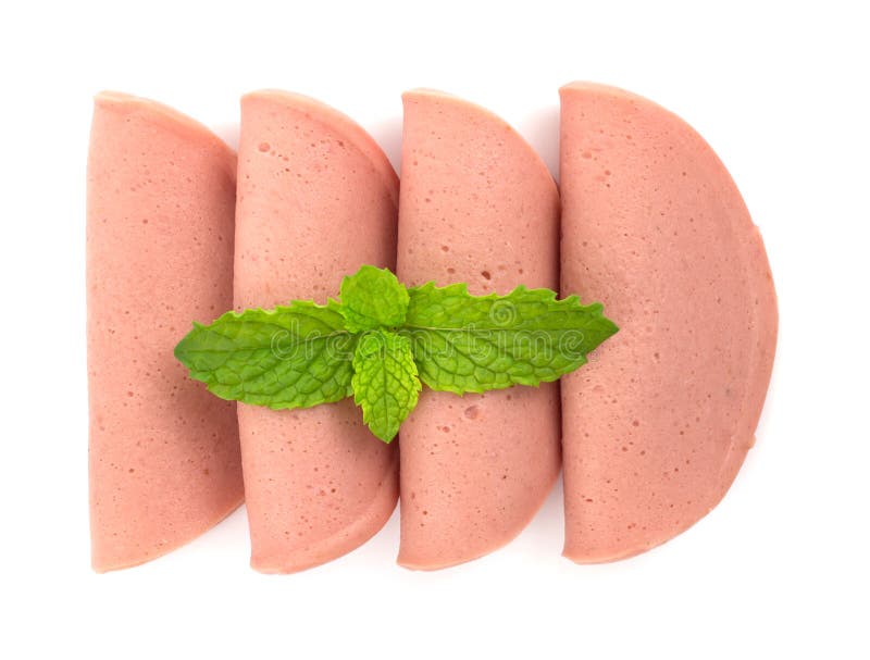 Baloney kiełbasa na białym tle zdjęcie royalty free Baloney kiełbasa na białym tle zdjęcie royalty free