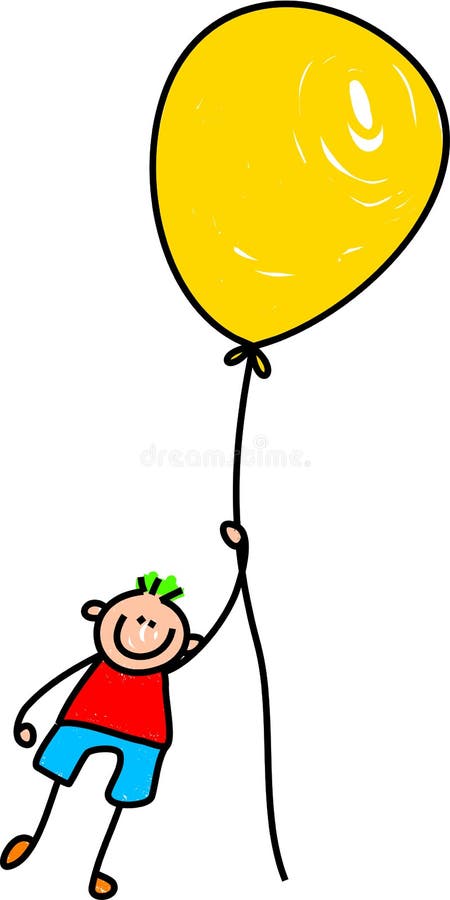 Balonowa chłopiec ilustracji