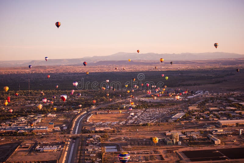 Balloons at a balloon festival in New Mexico. Balloons at a balloon festival in New Mexico