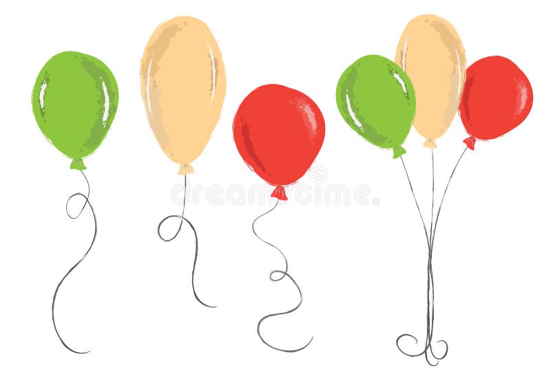 Baloons Set Vector Illustration On The White Background Stock Vector