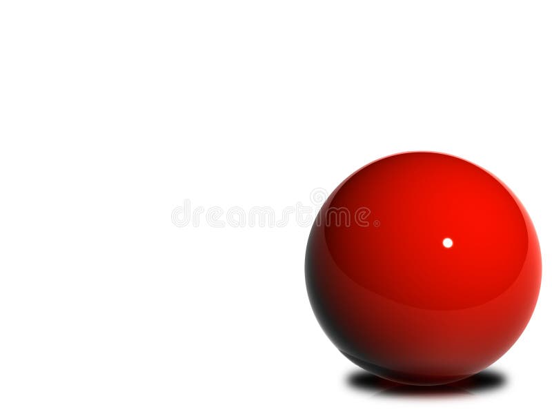 Illustration of a red glossy ball. Illustration of a red glossy ball