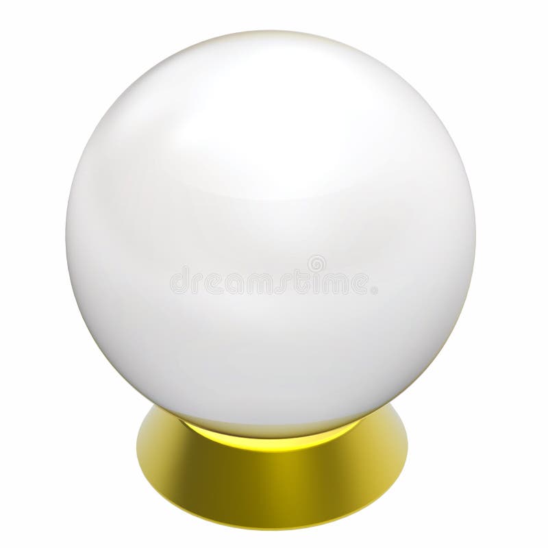 Magic Crystal Ball 3d isolated hires include clipping path. Magic Crystal Ball 3d isolated hires include clipping path