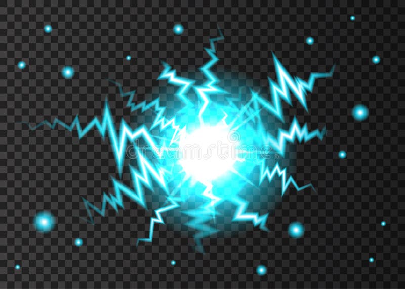 Blue neon glowing flash light effect isolated on transparent background. Ball lightning or electricity blast. Burst with sparkles. Vector explosion texture. Blue neon glowing flash light effect isolated on transparent background. Ball lightning or electricity blast. Burst with sparkles. Vector explosion texture.