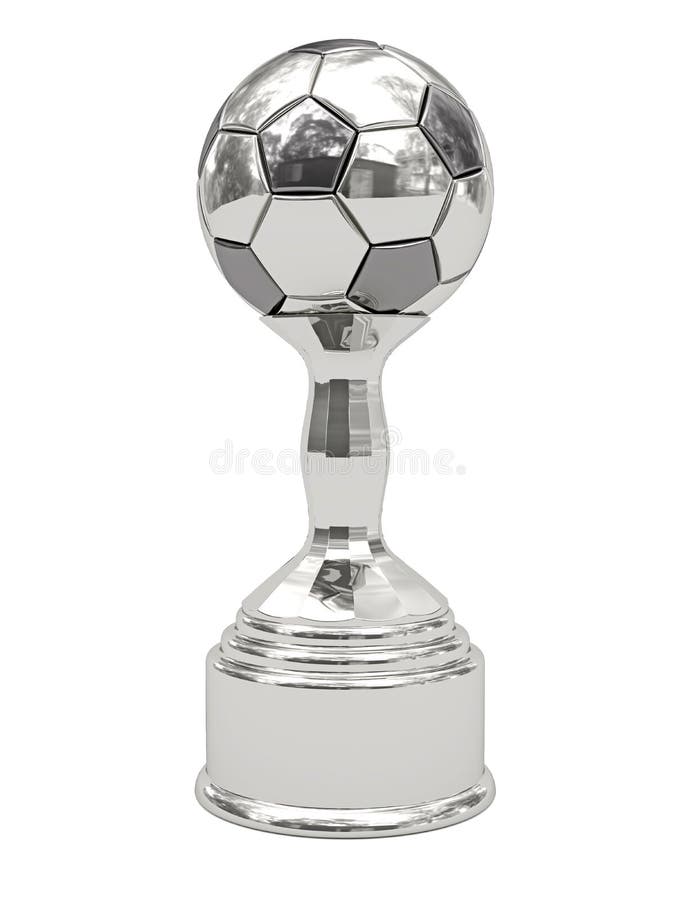 balowy piedestału srebra piłki nożnej trofeum zdjęcia stock balowy piedestału srebra piłki nożnej trofeum zdjęcia stock