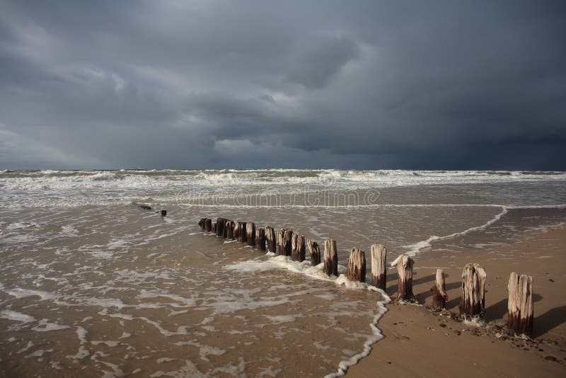 Baltic beach in Poland stock photo. Image of sandy, resort - 16040656