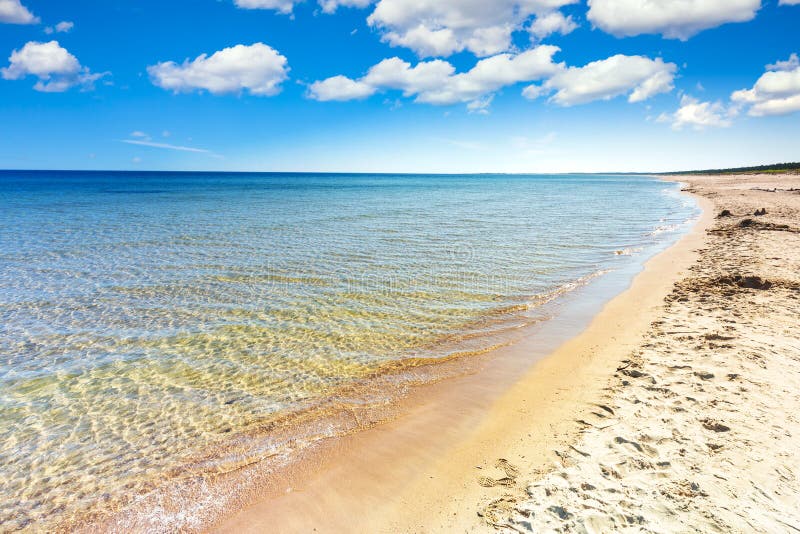 Baltic Sea beach at summer in Sobieszewo, Poland