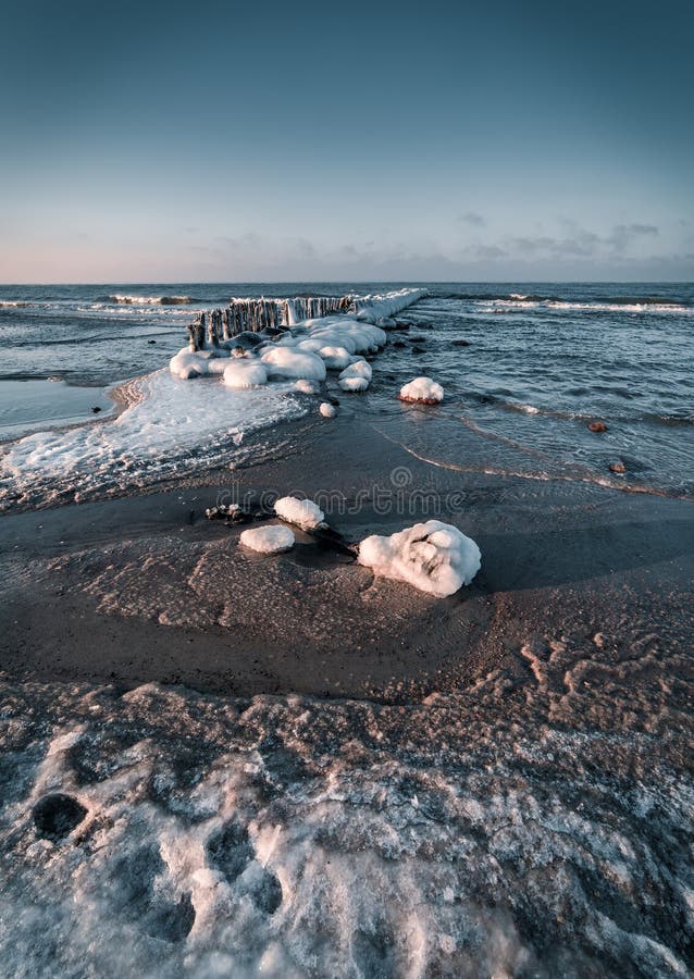 Baltic Sea in winter stock photo. Image of cold, kaliningrad 84309480