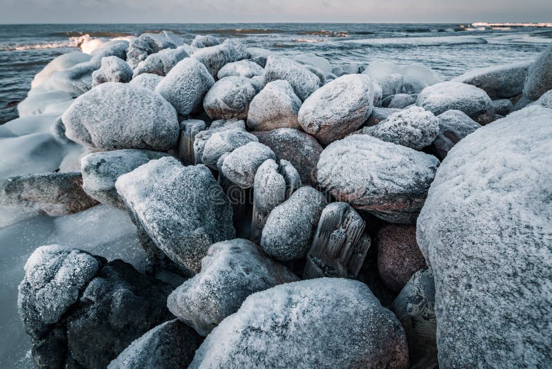 Baltic Sea in winter stock photo. Image of cold, kaliningrad 84309480