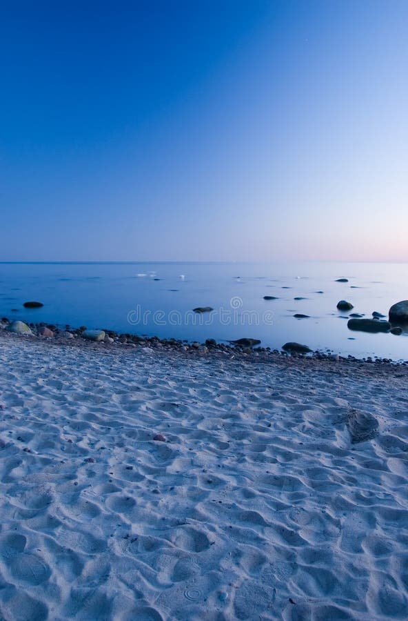 Baltic seaside after sunset