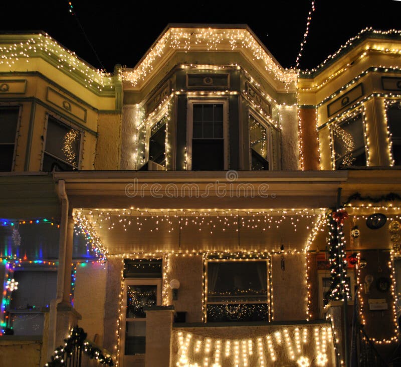 Baltimore Christmas Lights stock image. Image of 34th 18110617