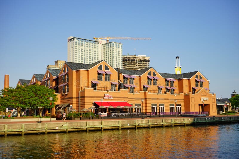 Baltimore Inner Harbor Hotel Editorial Stock Photo Image of chimney