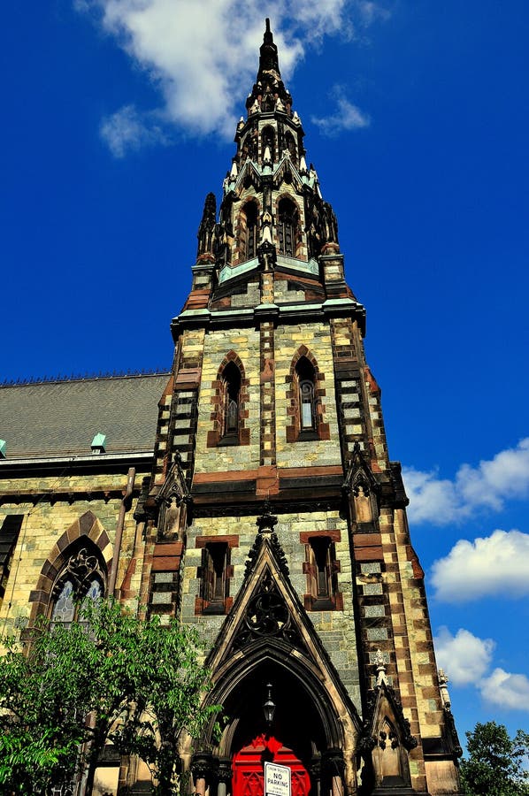 Baltimore, MD: Mount Vernon Jednoczył kościół metodystów zdjęcie stock Baltimore, MD: Mount Vernon Jednoczył kościół metodystów zdjęcie stock