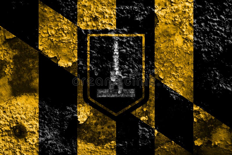 Baltimore miasta dymu flaga, Maryland stan, Stany Zjednoczone Amer ilustracji Baltimore miasta dymu flaga, Maryland stan, Stany Zjednoczone Amer ilustracji